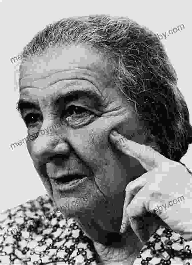 A Black And White Portrait Of Golda Meir, The Fourth Prime Minister Of Israel, Looking Directly At The Camera With A Determined Expression Goldie Takes A Stand: Golda Meir S First Crusade