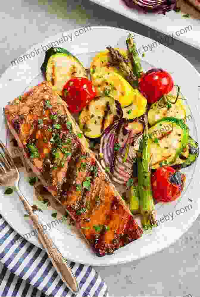 A Colorful Plate Of Heart Healthy Foods, Including Grilled Salmon, Steamed Broccoli, And Quinoa Cardiac Diet Cookbook: Essential Heart Health Meal Recipes To Reverse Cardiac Diseases