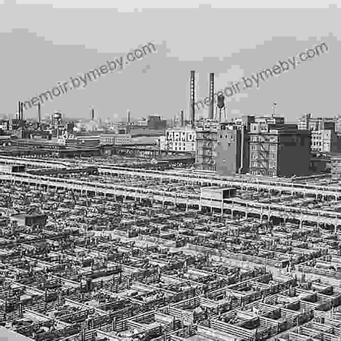 A Historic Photograph Of The Bustling Union Stock Yards, A Sprawling Complex Of Pens And Buildings Where Cattle Were Processed, Showcasing Chicago's Industrial Prowess The Years They Raised Chicago: A Strange But True 15 Minute Tale (15 Minute Books)