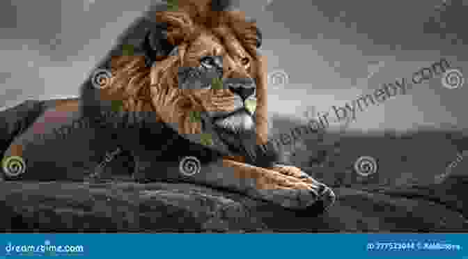 A Majestic Lion Standing Tall On A Rock, Surveying Its Surroundings Lion And The Thunderstorm 1: Children S Animal Bed Time Story (The Lion Siries Book)