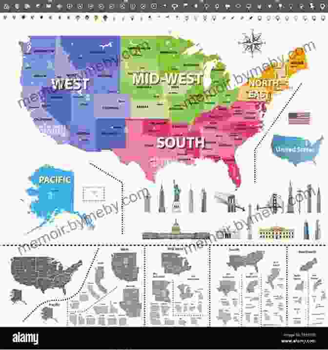 A Map Of The United States With Different Colored Pins Indicating The Regional Hot Dog Varieties Featured In The Book. Hot Dogs On The Road: An American Indian Girl S Reflections On Growing Up Brown In A Black And White World