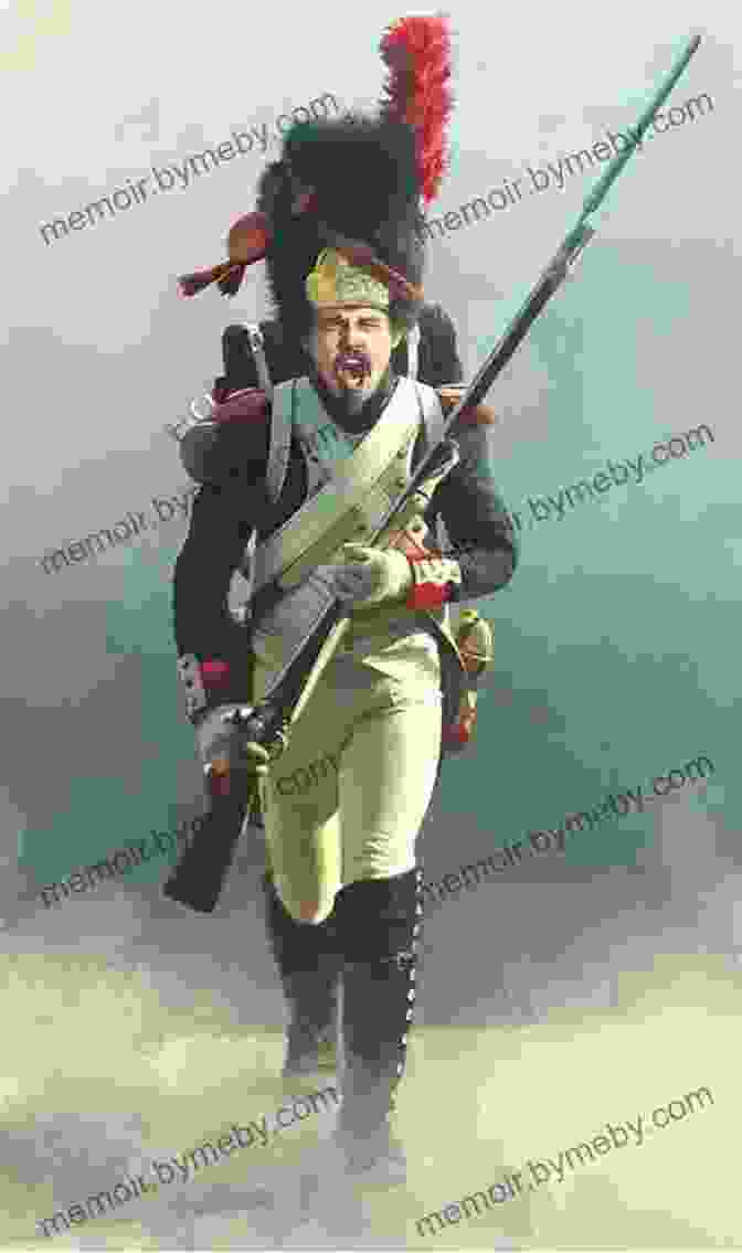 A Napoleonic Foot Soldier Standing In Uniform, Holding A Musket. DIARY OF A NAPOLEONIC FOOT SOLDIER