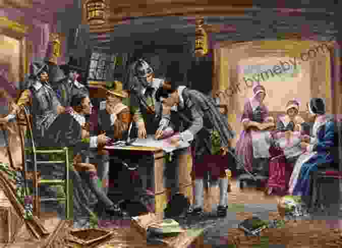 A Painting Depicting The Signing Of The Mayflower Compact Early American Studies: Ten In One