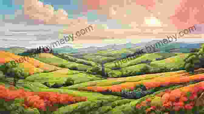 A Scenic Landscape With Rolling Hills And Vibrant Foliage, Providing Inspiration For Acrylic Painting. Creative Acrylic Landscapes (Acrylic Tips Techniques)