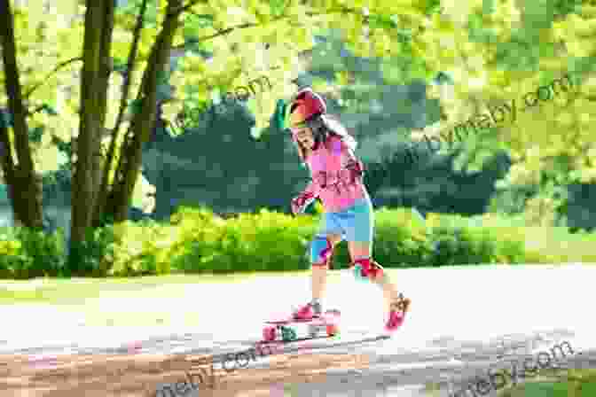 Anya, The Skateboarding Girl, Rides Her Skateboard With Determination. No Girls Allowed: Inspired By The True Story Of A Girl Who Fought For Her Right To Play