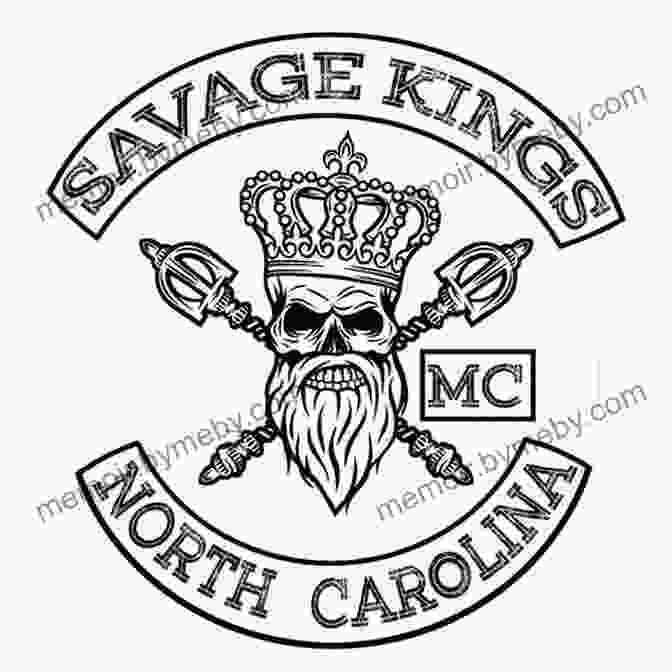 Black And White Image Of A Group Of Verek Savage Kings MC Members On Their Motorcycles, Riding In Formation Down A Country Road. Verek (Savage Kings MC South Carolina 3)