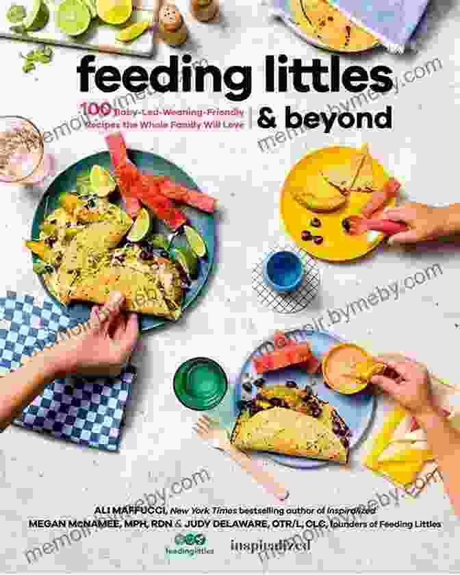 Book Cover Image Of 'Feeding Littles And Beyond', With A Smiling Young Child Surrounded By Healthy Foods Feeding Littles And Beyond: 100 Baby Led Weaning Friendly Recipes The Whole Family Will Love