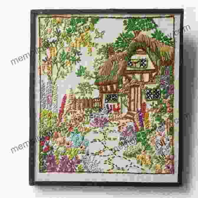 Embroidered Portrait Of A Charming Cottage With Intricate Details And Vibrant Colors Hand Stitched House: A Guide To Designing Embroidering A Portrait Of Your Home