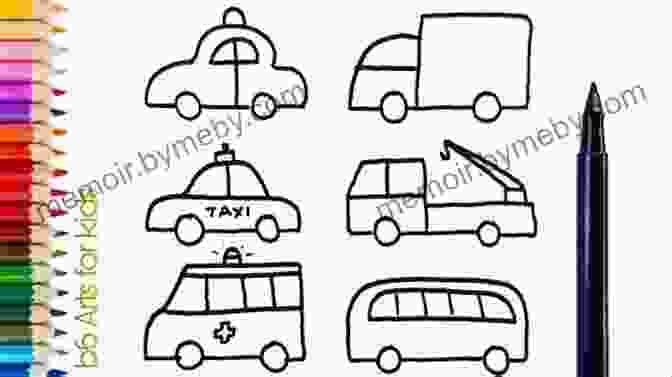 How To Draw Vehicles For Kids Book Cover How To Draw Vehicles For Kids: Learn To Draw Cars Trucks Bus Step By Step Easy Drawing Instruction For Kids (Draw With Amber 6)