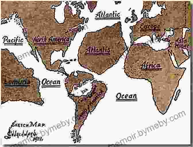 Hypothetical Map Of The Lost Continent Of Lemuria, Situated In The Indian Ocean The Story Of Atlantis And The Lost Lemuria