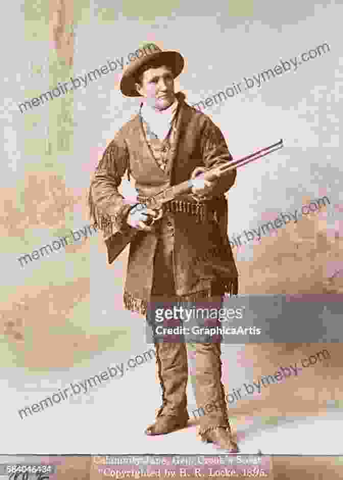 Portrait Of Old Yankee Helen Davis, A Frontierswoman With A Determined Expression, Holding A Rifle OLD YANKEE Helen W Davis