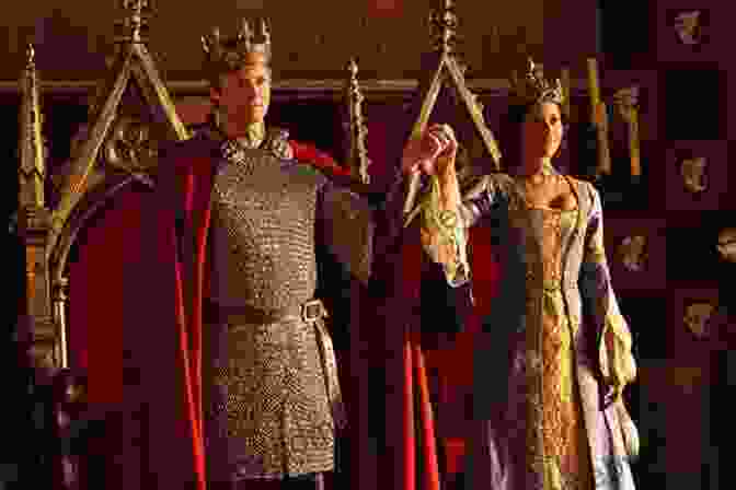 Queen Guinevere And King Arthur, Standing Hand In Hand In Front Of A Majestic Castle Queen Of Camelot Nancy McKenzie