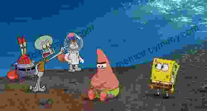 SpongeBob SquarePants Floating Through Space With Patrick And Squidward Sponge In Space (SpongeBob SquarePants)