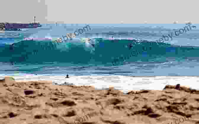 Surfer Enjoying A Wave On A Sunny California Beach. Living The California Dream: African American Leisure Sites During The Jim Crow Era